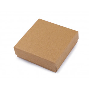 škatla iz kartona za prstan 9x9x3 cm, rjava, 1 kos