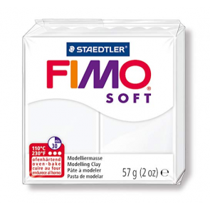 FIMO SOFT modelirna masa, bela (0), 57 g 