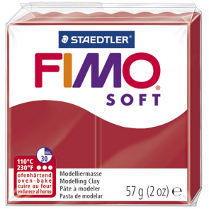 FIMO SOFT modelirna masa, Božično rdeča (2P), 57 g 