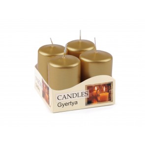 Adventne svečke, zlate barve, 4x6 cm, v kompletu 4 kosi