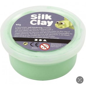 Silk Clay modelirna masa - na zraku sušeča, light green, 40 g