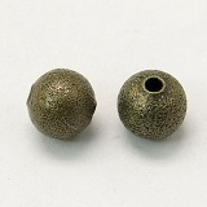 dekorativne perle 6 mm, antik, brez niklja, 5 kos