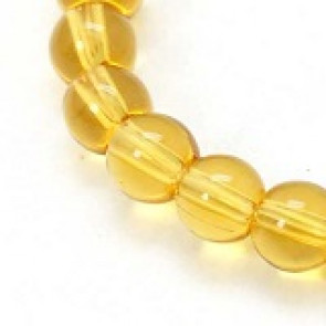 steklene perle 4 mm, zlatorumene, 1 niz - 32 cm