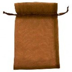 organza vrečke 14x17 cm, rjave, 1 kos