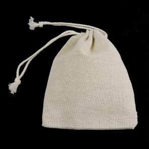 vrečke iz blaga - bombaž, 11x9.5 cm, naravne b., 1 kos