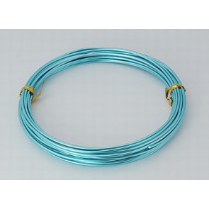 alu barvna žica za oblikovanje, 2 mm, Sky Blue, dolžina: 10 m