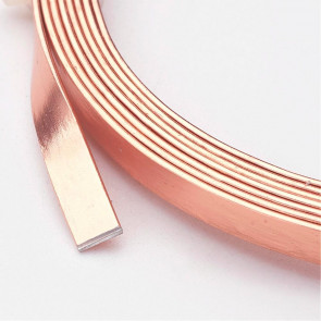 alu barvna žica za oblikovanje - ploščata, širina: 5 mm, debelina: 1 mm, PeachPuff, 2 m