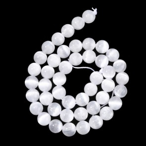 Perle iz poldragih kamnov, SELENIT, 8 mm, velikost luknje 1mm, 1 kos