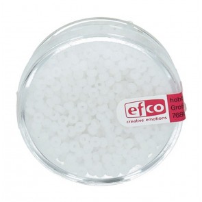 EFCO steklene perle 2,6 mm, mat bele barve, 17 g