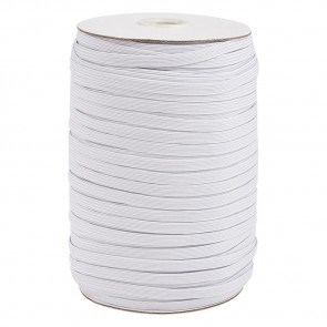 elastična vrvica, ploščata, širina: 5~6 mm, bele b., 1 m
