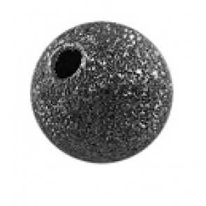 dekorativne perle 6 mm, črne, brez niklja, 1 kos
