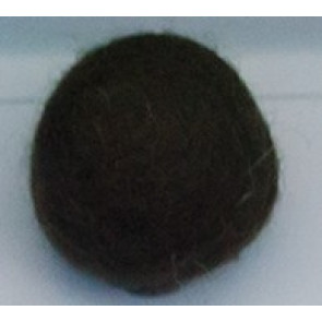 filc kroglice 2 cm, št. 65, temno rjava, 1 kos