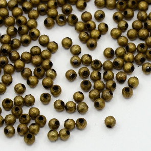 kovinske perle 3 mm, antik, 100 kos