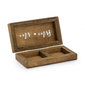 lesena škatla za prstana 10 x 5,5 cm, 1 kos