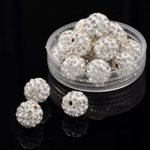 fimo perle s kristali Crystal, 10 mm, velikost luknje: 1.5 mm, 1 kos