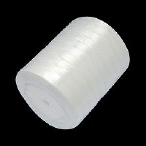 satenast trak mlečno bel, širina: 6 mm, dolžina: 22 m