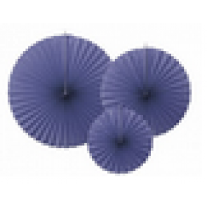 dekorativne rozete, mornarsko modra b., 23-40 cm, 1 komplet (3 kosi)
