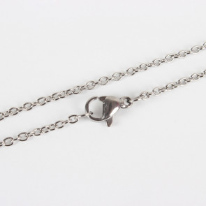kovinska osnova za ogrlico 55 cm, 1,9x0,5 mm, nerjaveče jeklo, 1 kos