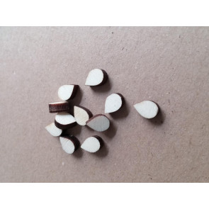 lesena kapljica - kapljica/solza 10 mm, naravna, 1 kos
