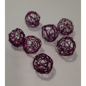 kroglice iz žice 2 cm, vijola, 1 kos